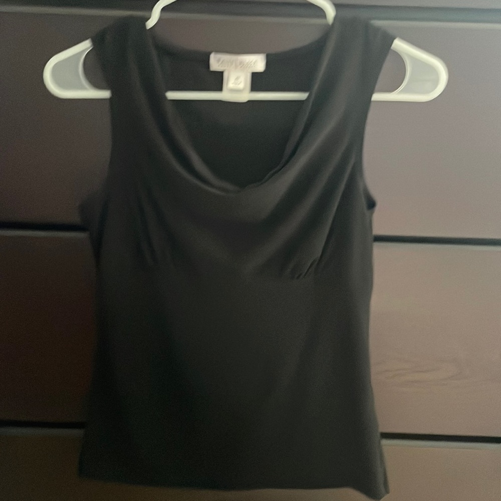 Black Top With Scooped Neck